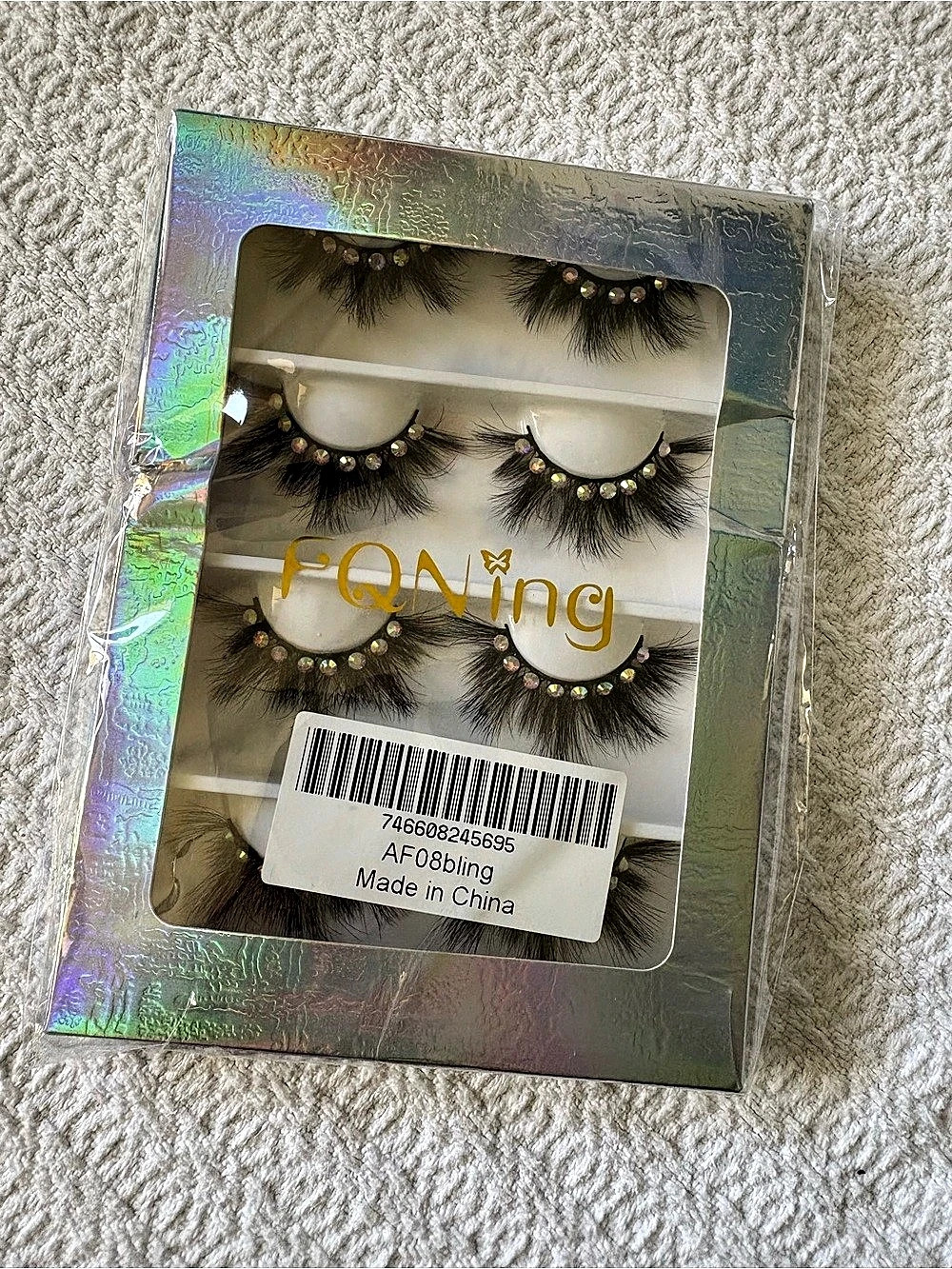Rhinestone Whispy False Eyelashes NWT | Set of 4